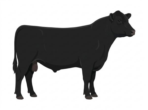 Black 11/16 Angus Cross Bull