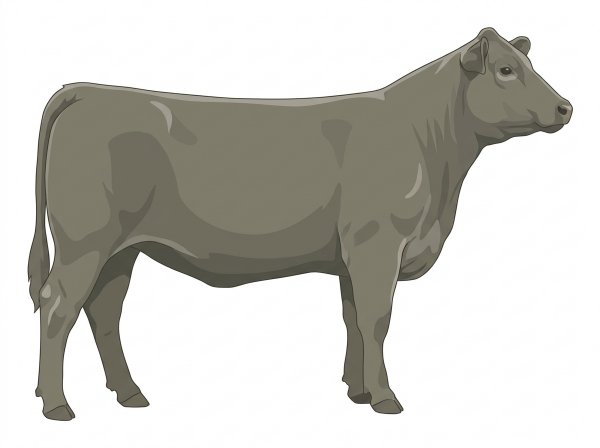 Smoky 1/2 Angus 1/2 Charolais Heifer