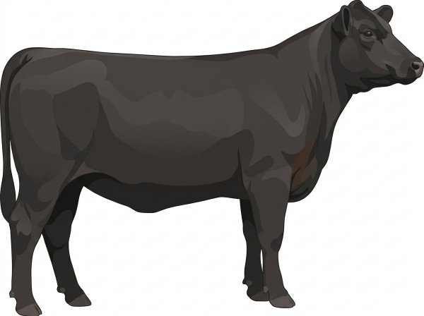 Black 1/2 Angus 1/2 Red Angus Heifer