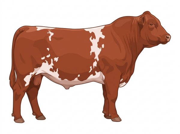 Light red roan 1/2 Angus Cross Bull