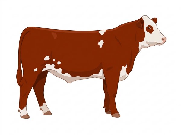 Red with a partial white face and a few white spots 1/2 Angus Cross Steer