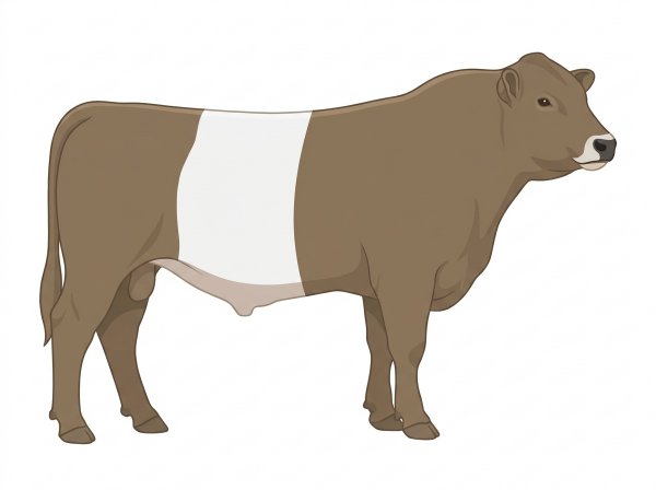 1/2 Belted Galloway 1/2 Highlander Bull #30069