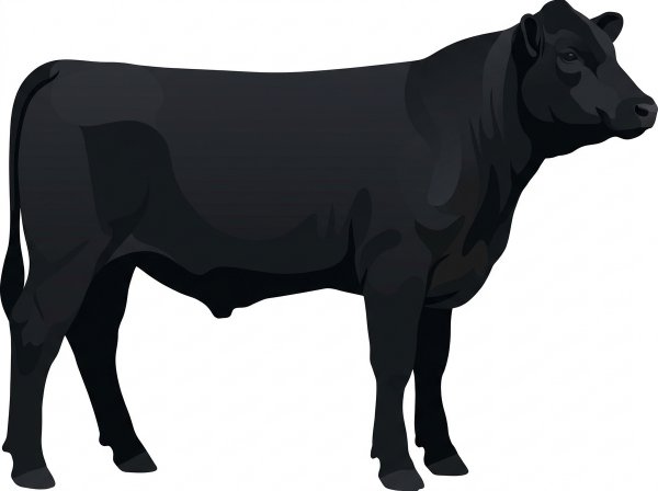 Black 1/2 Gelbvieh Cross Steer