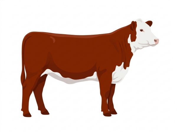Red with a white face 1/2 Hereford Cross Heifer