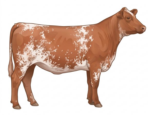 Light red roan 1/2 Red Angus Cross Heifer