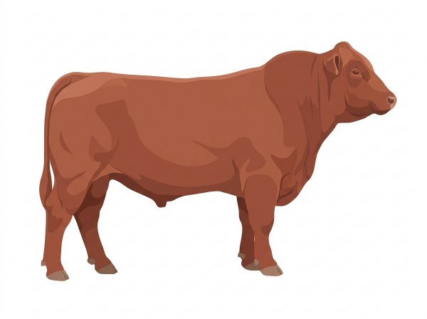 Red roan 1/2 Red Angus Cross Bull