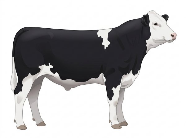 Black with a white face and white spots 1/2 Simmental Cross Steer