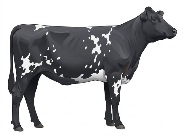 Black with white spots 1/2 Simmental Cross Heifer