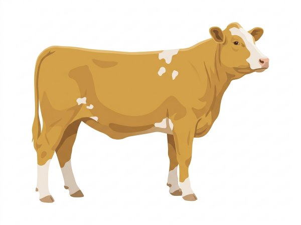 Gold with a partial white face and a few white spots 1/2 Simmental Cross Heifer