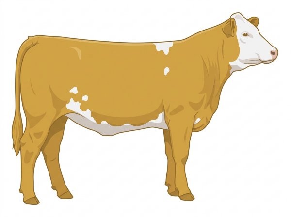 Gold with a white face and a few white spots 1/2 Simmental Cross Heifer