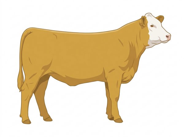 Gold with a white face 1/2 Simmental Cross Heifer