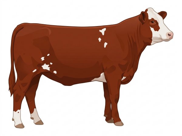 Red with a white face and a few white spots 1/2 Simmental Cross Heifer