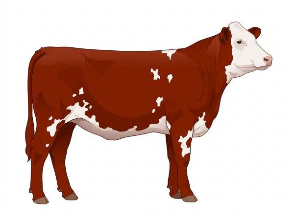 Red with a white face and white spots 1/2 Simmental Cross Heifer