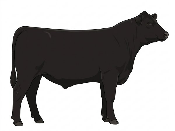 Black 13/16 Angus Cross Steer