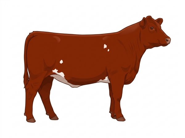 Red with a few white spots 13/16 Maine-Anjou 3/16 Angus Heifer