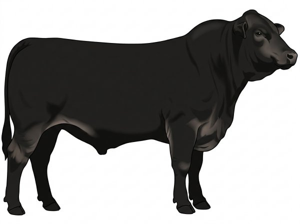 Black 3/4 Brahman 1/4 Simmental Bull