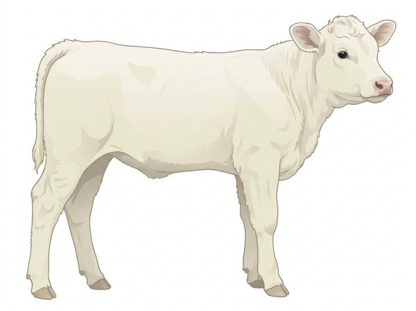 White 3/4 Charolais 1/4 Angus Cow
