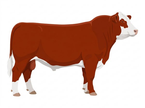 Red 5/8 Angus Cross Bull