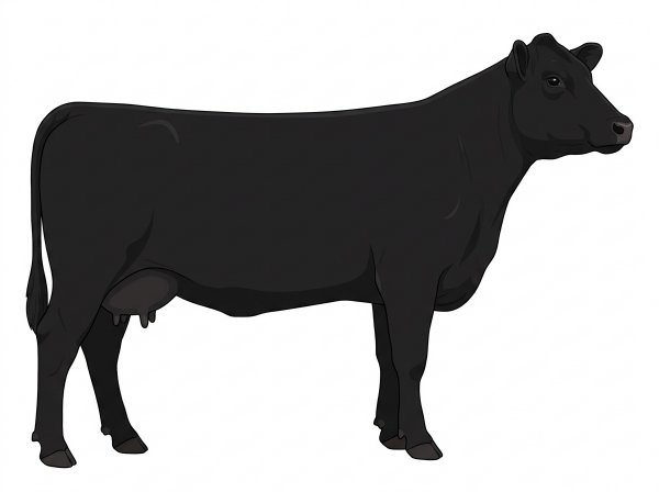 Black 7/8 Angus Cow