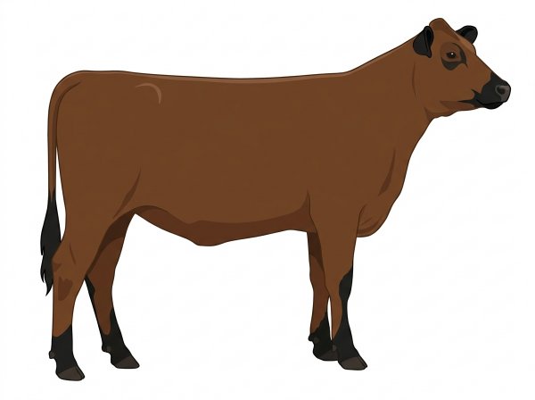 Brown with black points 7/8 Shorthorn Heifer