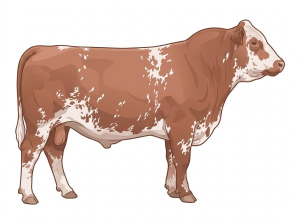 Heavy red roan 7/8 Shorthorn Bull