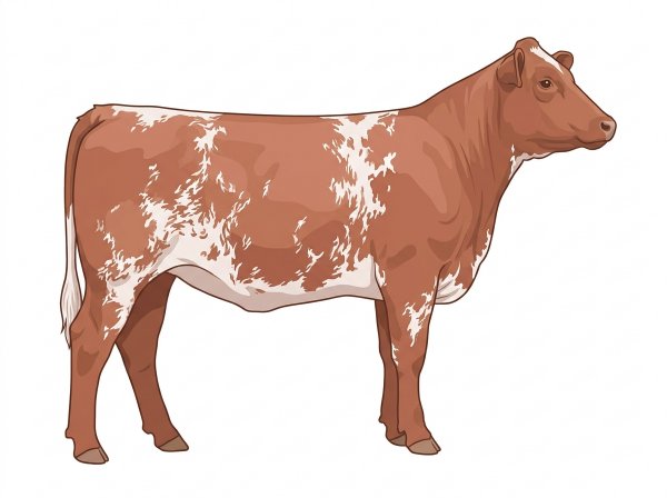 Heavy red roan 7/8 Shorthorn Heifer