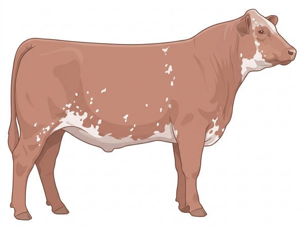 Heavy red roan with white spots 7/8 Shorthorn Steer
