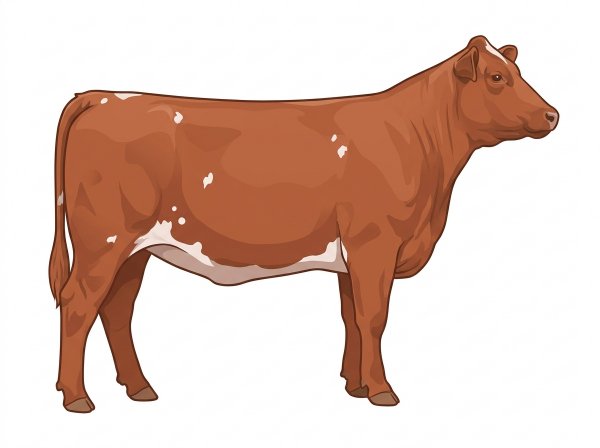 Light red roan with a few white spots 7/8 Shorthorn Heifer