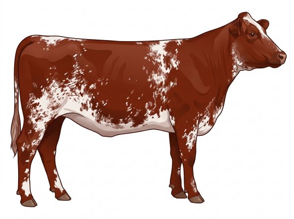 Red roan 7/8 Shorthorn Heifer