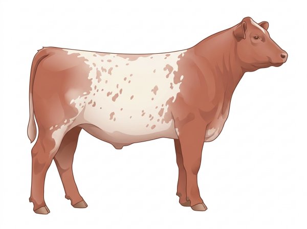 Red roan 7/8 Shorthorn Steer