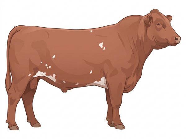 Red roan with a few white spots 7/8 Shorthorn Bull