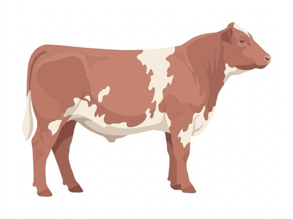 Red roan with white spots 7/8 Shorthorn Steer