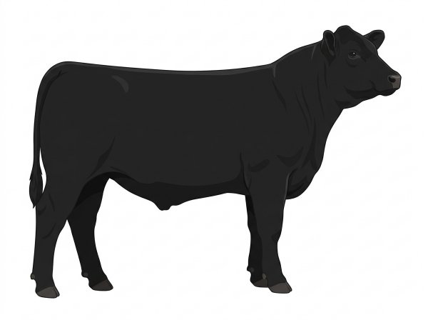 Black 9/16 Simmental Cross Steer