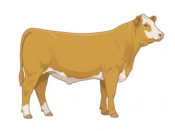 Gold with a white face 9/16 Simmental Cross Steer