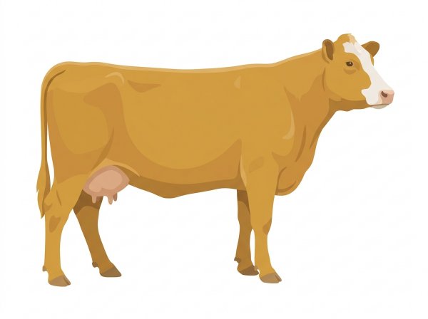 Gold with a partial white face Angus Cross Cow