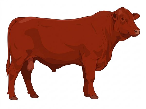 Red Beefmaster Bull