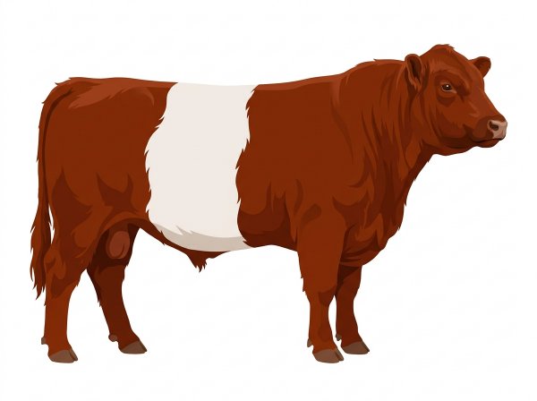 Red Belted Galloway Bull