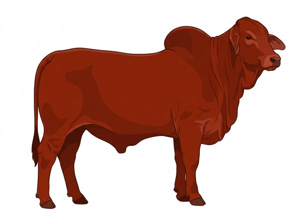 Red Brahman Bull