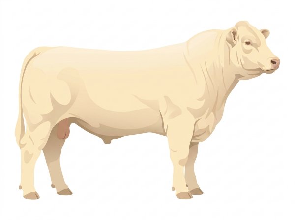 Cream Charolais Cross Bull