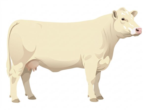 Cream with minimal white face markings Charolais Cross Cow
