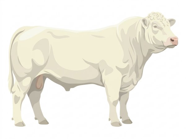 White Charolais Cross Bull