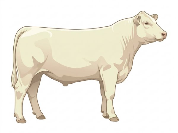 White Charolais Steer