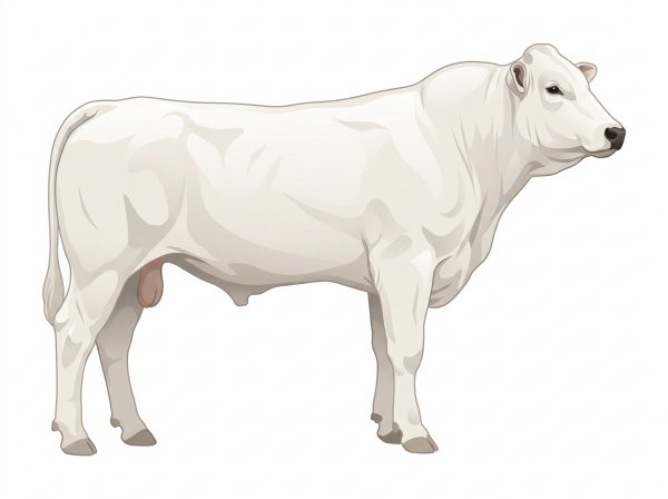 White Fullblood Chianina Bull