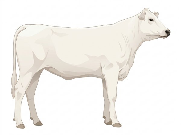 White Fullblood Chianina Heifer