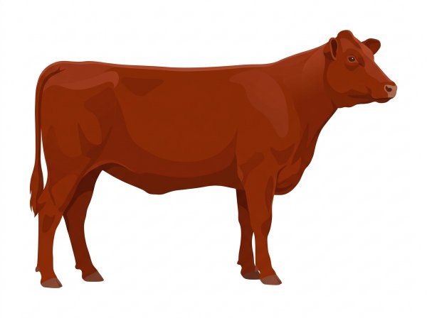 Red Fullblood Maine-Anjou Heifer