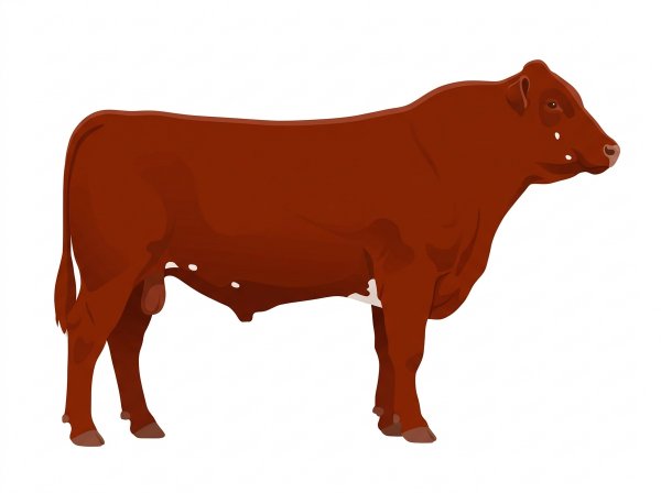 Red with a few white spots Fullblood Maine-Anjou Bull