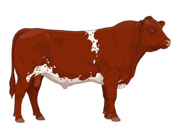 Red with ticking in the white Fullblood Maine-Anjou Bull