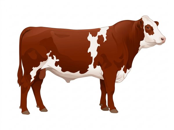 Red with white in large patches Fullblood Maine-Anjou Bull