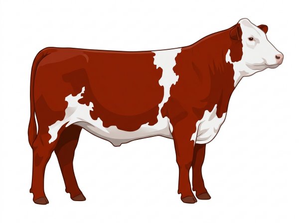 Red with white in large patches Fullblood Maine-Anjou Steer