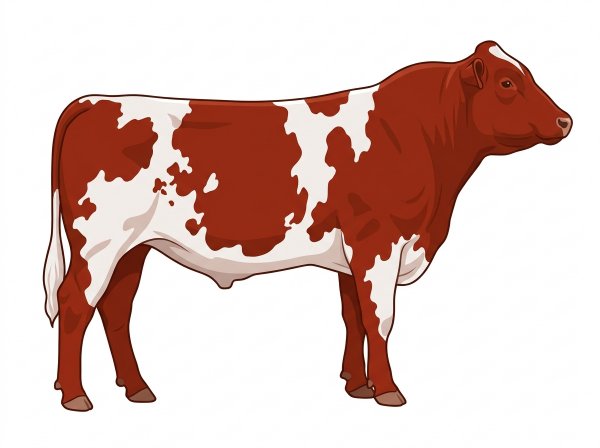 Red with white spots Fullblood Maine-Anjou Bull